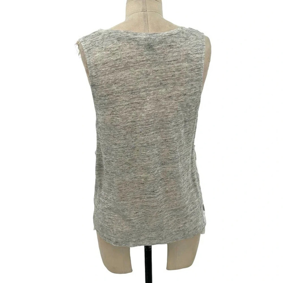Generation Love Gray Linen Side Lace-up Tassel Tank‎ Top Size Small - Picture 4 of 7